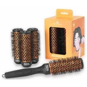Olivia Garden Multibrush Curlers Kit, zestaw szczotek do włosów, 35mm, 4 szt.