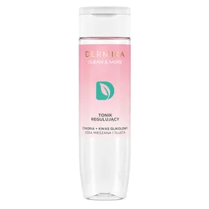 Dermika Clean&More, regulujący tonik cykoria + kwas glikolowy, 200ml