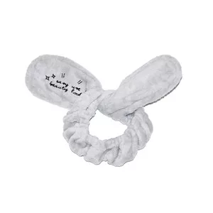 Dr. Mola Bunny Ears pluszowa opaska kosmetyczna królicze uszy Szara