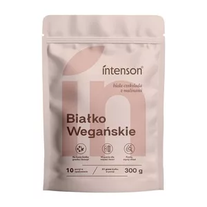 Intenson Białko Wegańskie o smaku białej czekolady i malin 300g