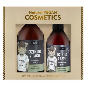 LaQ Zestaw Dzikus z lasu czarny: żel 500ml, szampon 300ml