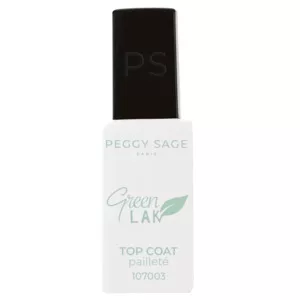 Peggy Sage Green Lak, top z brokatem, 10ml