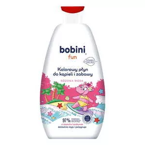 Bobini Fun kolorowy płyn do kapieli i zabawy dla dzieci Różowa Woda 500ml