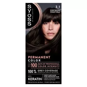 Syoss Permanent Coloration farba do włosów trwale koloryzująca 3_1 Ciemny Brąz