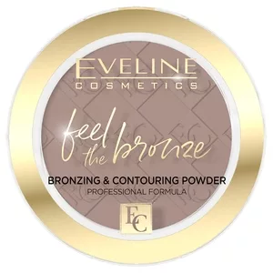 Eveline Feel The Bronze, puder brązujący i kontrujący, 01 Milky Way, 4g