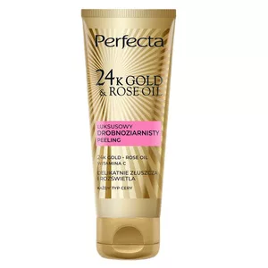 Perfecta 24K Gold & Rose Oil luksusowy drobnoziarnisty peeling do twarzy 75g