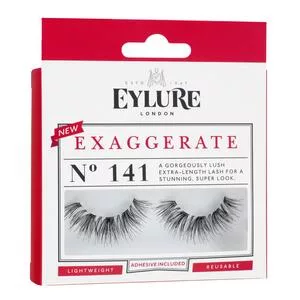 Eylure Exaggerate, sztuczne rzęsy z klejem, podwójna objętość, N 141