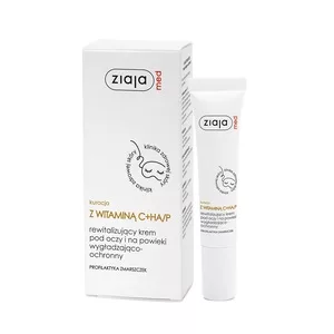 Ziaja Med Kuracja ochronna z witaminą C, ha/p rewitalizujący krem pod oczy i na powieki wygładzająco-ochronny, 15ml