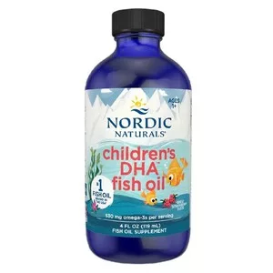 Nordic Naturals Children's DHA Omega-3 suplement diety syrop Truskawka 119ml