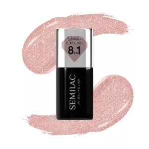 Semilac Smart Extend, lakier hybrydowy, 804 Glitter Soft Beige, 7ml