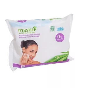 Masmi Natural Cotton wilgotne chusteczki do demakijażu 20szt