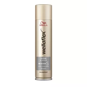 Wella Wellaflex Shiny Hold Ultra Strong, lakier do włosów ultra mocny, 250ml