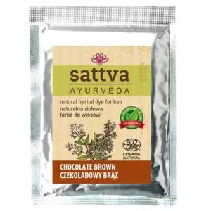 Sattva Natural Herbal Dye for Hair naturalna ziołowa farba do włosów Chocolate Brown 10g
