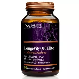 Doctor Life Q10 Elite 500 suplement diety rewitalizujący geny długowieczności 60 kapsułek
