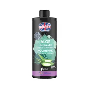 Ronney Professional Shampoo Nourshing Aloe Ceramides, Szampon nawilżający do włosów matowych i suchych ALOE 1000ml