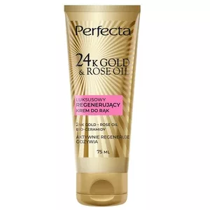 Perfecta 24K Gold & Rose Oil luksusowy regenerujący krem do rąk 75ml