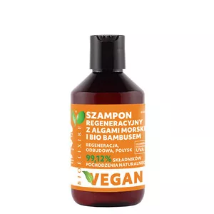 Bioelixire Vegan, szampon regeneracyjny z bio bambusem i algami morskimi, 300ml