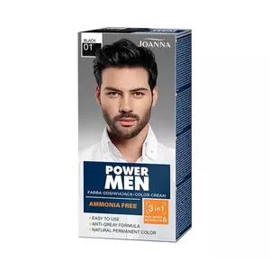 Joanna Power Men Color Cream Farba 01 Black