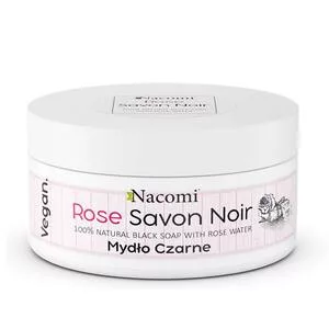 Nacomi, czarne mydło, Róża, 125g