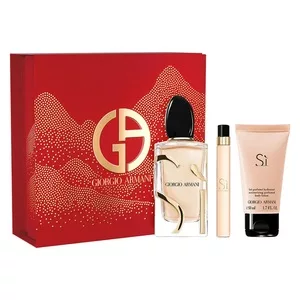 Giorgio Armani Si zestaw woda perfumowana spray 100ml + woda perfumowana spray 10ml + balsam do ciała 50ml (W)