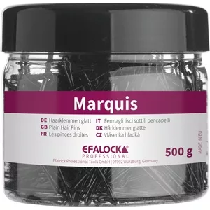 Efalock Marquis, wsuwki do włosów, 5cm, opakowanie 500g, czarny