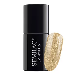 Semilac, lakier hybrydowy, 7ml, 037 Gold Disco