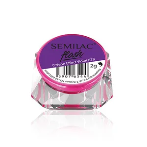 Semilac Flash Neon Effect, pyłek do paznokci neonowy, 2g, 679 Violet