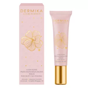 Dermika Luxury Placenta Przeciwzmarszczkowe Serum Pod Oczy Na Dzień I Na Noc, 50ml