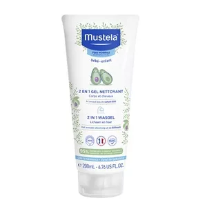 Mustela Baby Avocado 2w1 delikatny żel do mycia ciała i włosów dla dzieci 200ml