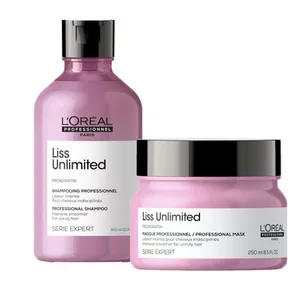 Loreal Liss Unlimited, zestaw wygładzający, szampon + maska
