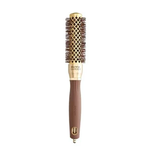 Olivia Garden Expert Blowout Shine, szczotka do modelowania włosów, Wavy Bristles Gold&Brown 25mm