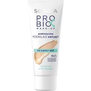 Soraya Probio Make-up, Prebiotyczny podkład kryjący, 03 ciepły beż, 30ml
