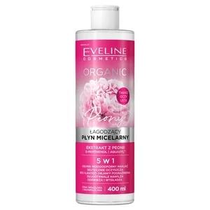 Eveline Organic, łagodzący płyn micelarny do demakijażu z peonią, 400ml