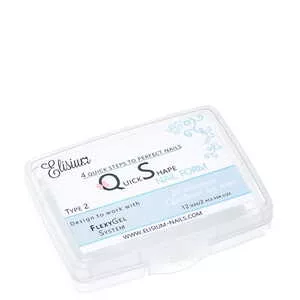 Elisium, formy do przedłużania paznokci Quick Shape Nail Form Mini - typ 2, 24 szt