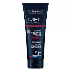 4organic Men Power naturalny wzmacniający szampon do włosów Zagęszczenie i Odbudowa 250ml
