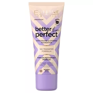 Eveline Better Than Perfect, nawilżająco-kryjący podkład z formułą no transfer, 04 natural beige, 30ml