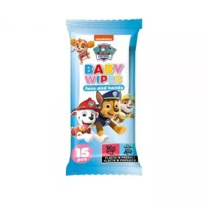 Psi Patrol Baby Wipes chusteczki do buzi i rączek dla dzieci 15szt.