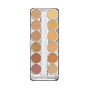 Kryolan Dermacolor, Camouflage Creme Palette, paleta 12 kamuflaży, 40g, A
