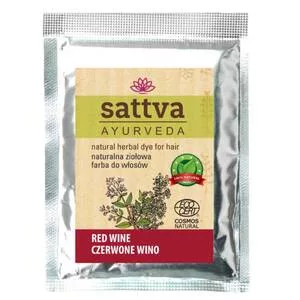 Sattva Natural Herbal Dye for Hair naturalna ziołowa farba do włosów Red Wine 10g
