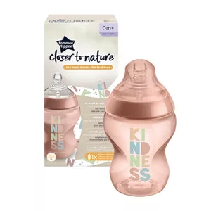 Tommee Tippee Closer To Nature butelka do karmienia ze smoczkiem silikonowym dla dzieci 0m+ Panda 260ml