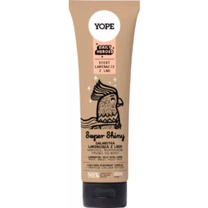 Yope Daily Heroes Super Shiny, galaretka laminująca z lnem do włosów, 140ml