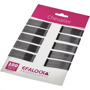 Efalock Chevalier, wsuwki do włosów, 7cm, 100szt., czarny