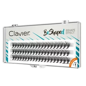 Clavier BeShaped jedwabne kępki rzęs skręt B 10D 8mm