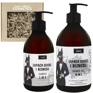 LaQ Zestaw Zapach seksu i biznesu: żel 500ml, szampon 300ml (sianko)