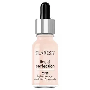 Claresa, 2W1 KOREKTOR I PODKŁAD KRYJĄCY LIQUID PERFECTION 101 LIGHT 18g