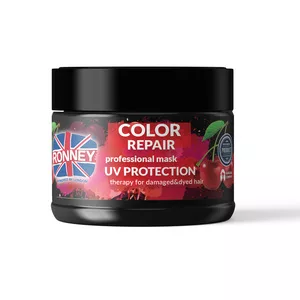 Ronney Professional Mask Color Repair Cherry UV Protection, Maska do włosów farbowanych WIŚNIOWA 300ml