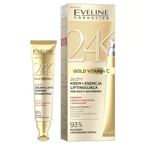 Eveline Cosmetics 24K Gold Vitamin C złoty krem + esencja liftingująca pod oczy i na powieki 15ml