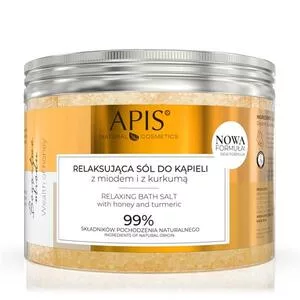 Apis Bogactwo Miodu, relaksująca sól do kąpieli z miodem i kurkumą, 650g