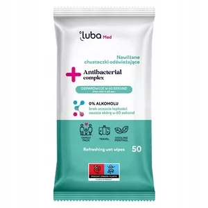 Luba Med Antibacterial Complex nawilżane chusteczki odświeżające z kompleksem antybakteryjnym 50szt