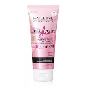 Eveline Insta Skin Care, peeling-pasta do twarzy, oczyszczający, przeciw zaskórnikom, 75ml